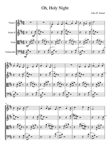 O Holy Night (arr. John W. Daniel)