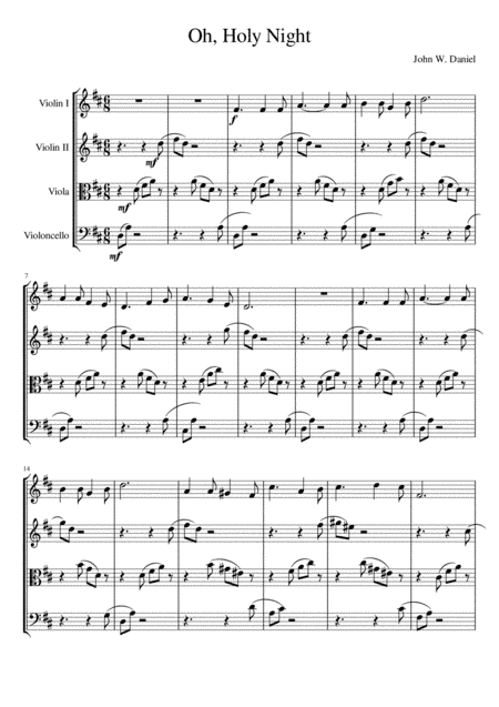 O Holy Night (arr. John W. Daniel)