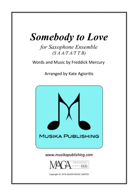 Somebody To Love (arr. Kate Agioritis)