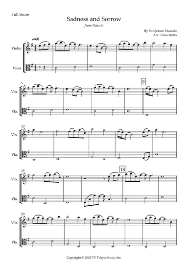 Sadness And Sorrow (arr. Fabio Britto)