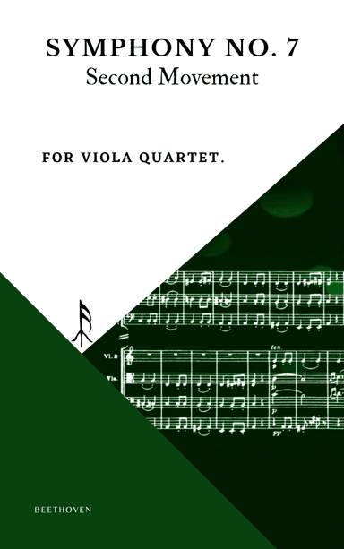 Beethoven Symphony 7 Movement 2 Allegretto for Viola Quartet (arr. Woods Only)
