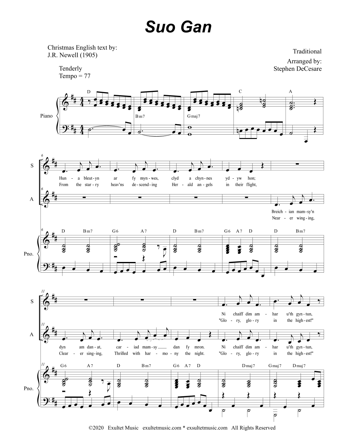 Suo Gan (Duet for Soprano and Alto Solo) (arr. Stephen DeCesare)
