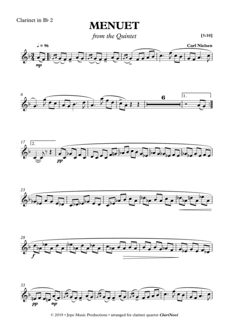 Menuet from Quintet - Carl Nielsen (arr. Jope)