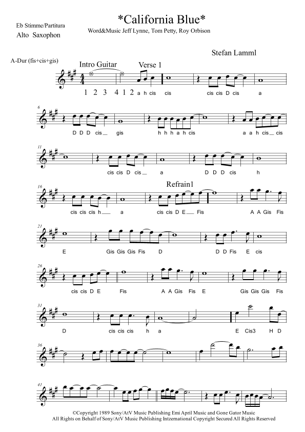 California Blue (arr. Stefan Lamml)