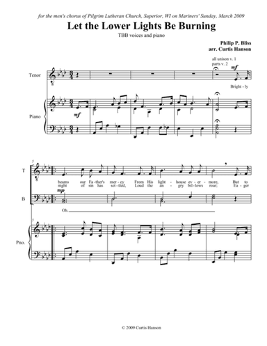 Let the Lower Lights Be Burning (TBB) (arr. Curtis Hanson)