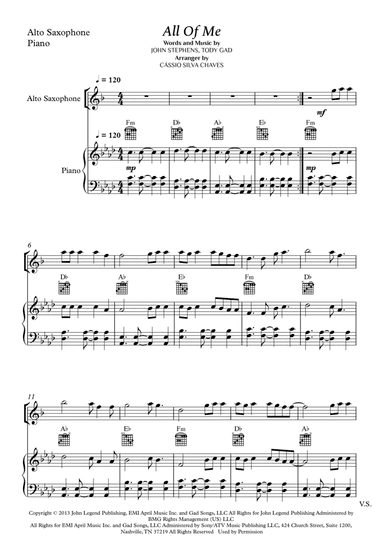 All Of Me (arr. Cássio Silva Chaves)