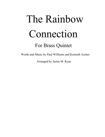 The Rainbow Connection (arr. Justin M. Ryan)