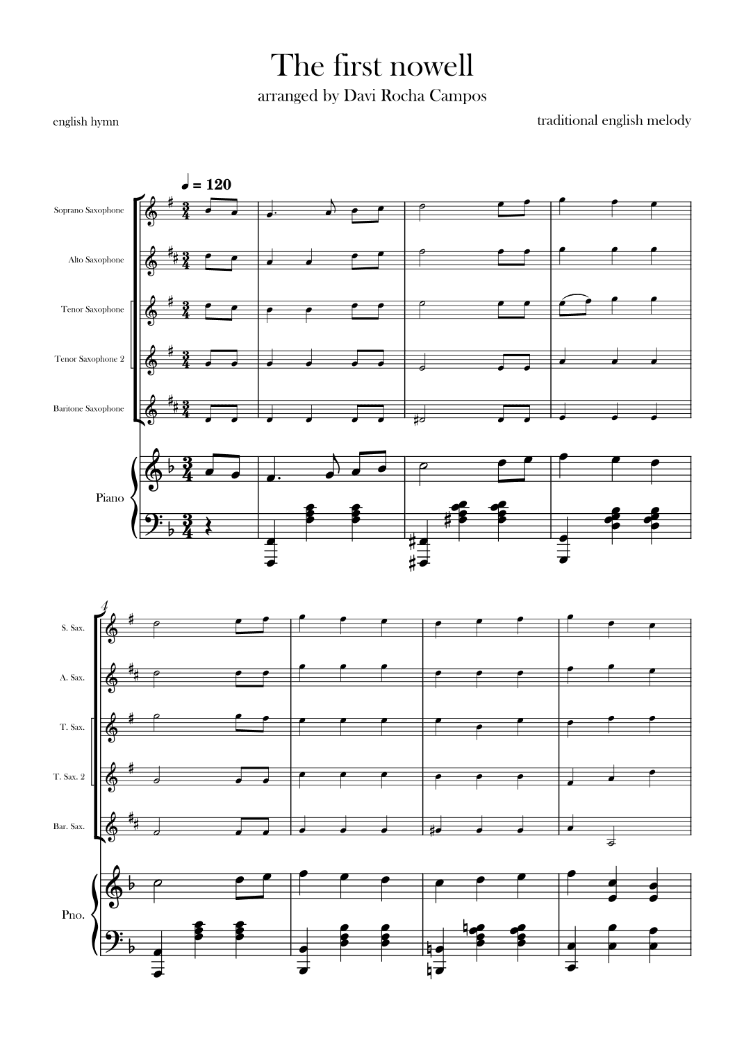 The First nowell (arr. Davi Rocha Campos)