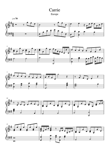 Carrie (arr. Europe)