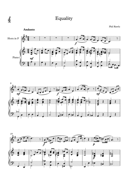 Equality - French Horn and Piano