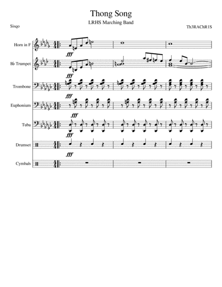 Thong Song (arr. Th3RAChR1S)
