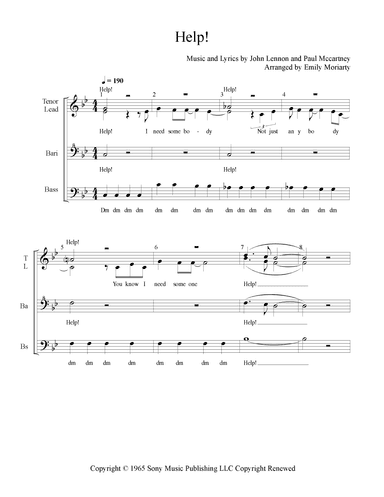 Help! (arr. Emily Maree Moriarty)