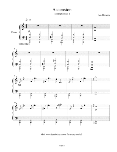 Ascension (Meditation no. 1 for Solo Piano)
