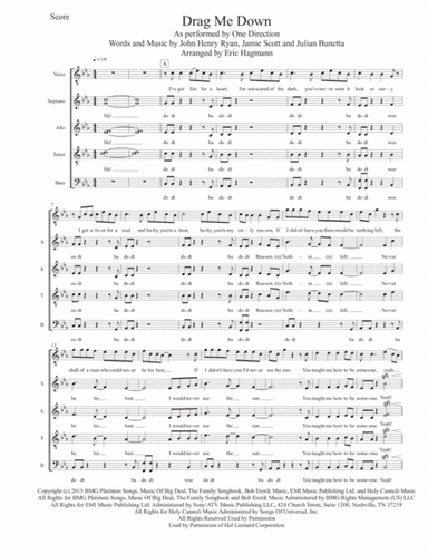 Drag Me Down (arr. Eric Hagmann)
