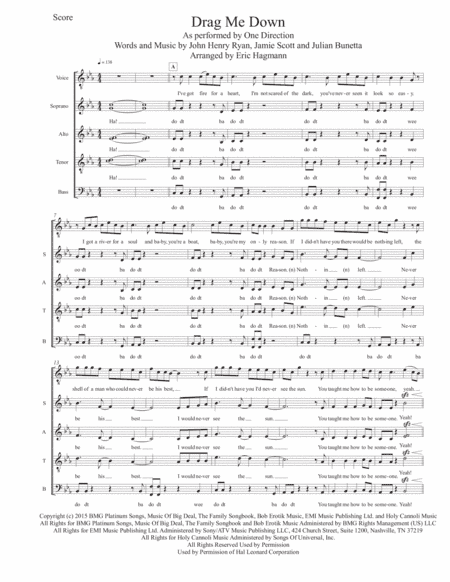Drag Me Down (arr. Eric Hagmann)