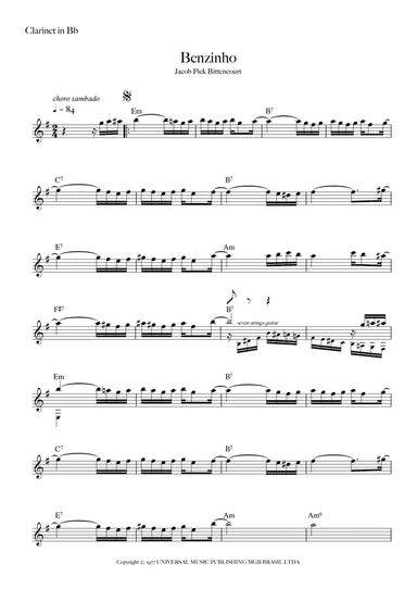 Benzinho (arr. Fabio Carrilho)