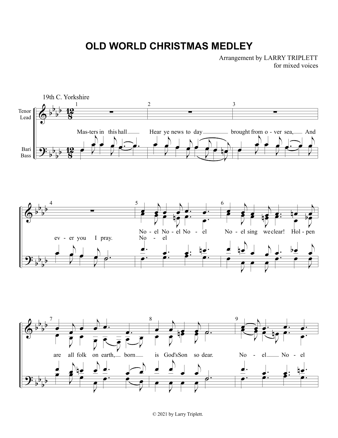 Old World Christmas Medley (arr. Larry Triplett)