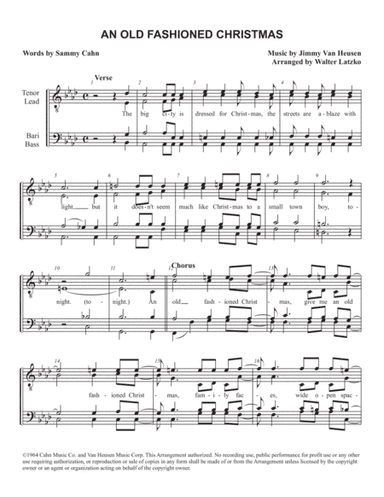 An Old Fashioned Christmas (arr. Walter Latzko)