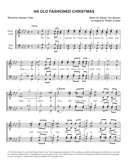 An Old Fashioned Christmas (arr. Walter Latzko)