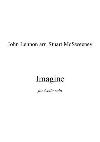 Imagine (arr. Stuart McSweeney)