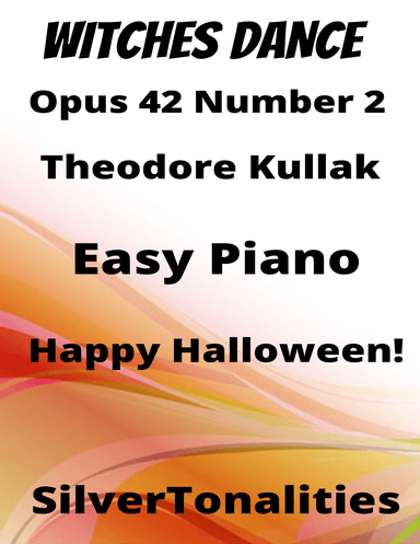 Witches Dance Opus 4 Number 2 Easy Piano Standard Notation Sheet Music (arr. SilverTonalities)