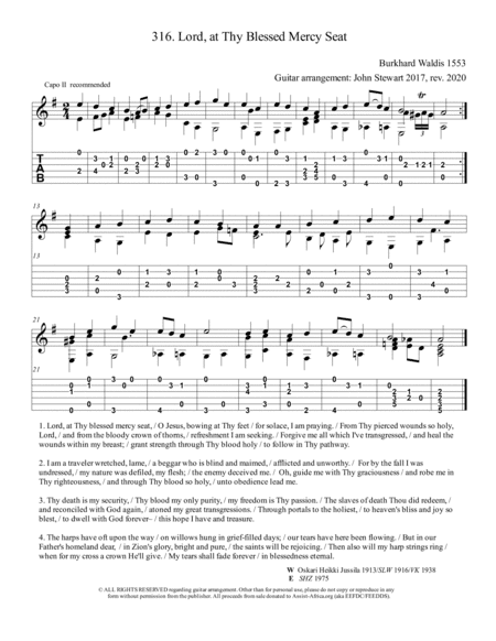 316 Lord at Thy Blessed Mercy Seat (arr. John Stewart 2017, rev. 2020)