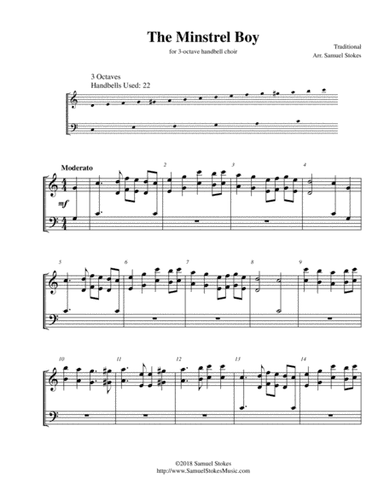 The Minstrel Boy - for 3-octave handbell choir (arr. Samuel Stokes)