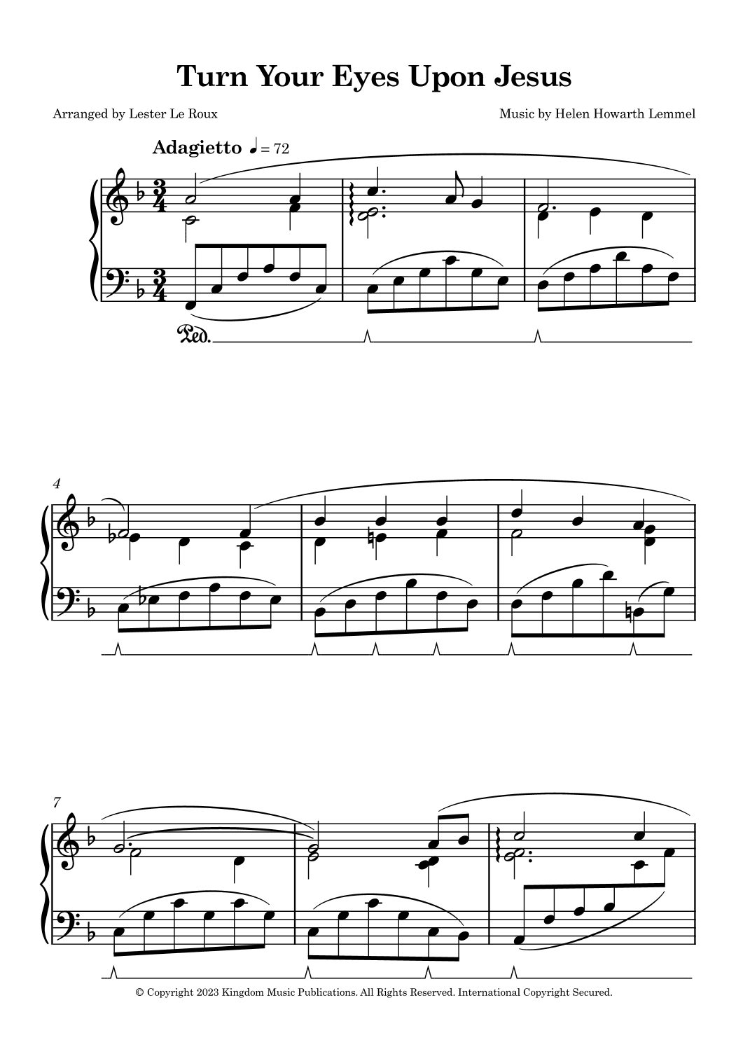 Turn Your Eyes Upon Jesus (arr. Lester Le Roux)