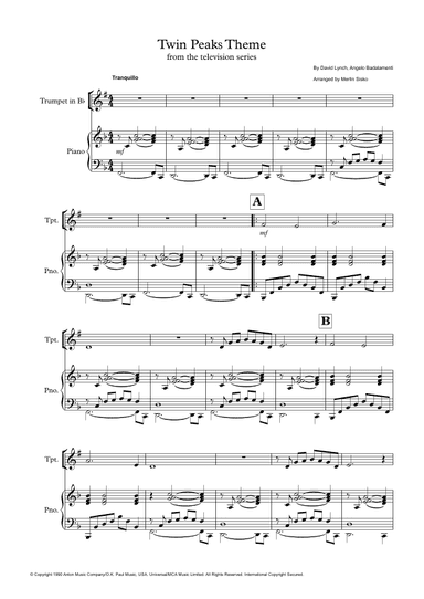 Twin Peaks Theme (arr. Merlin Sisko)