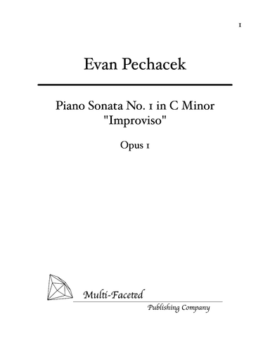 Piano Sonata No. 1 in C Minor, "Improviso", Opus 1