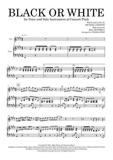 Black Or White (rap Version) (arr. Thomas Gray)