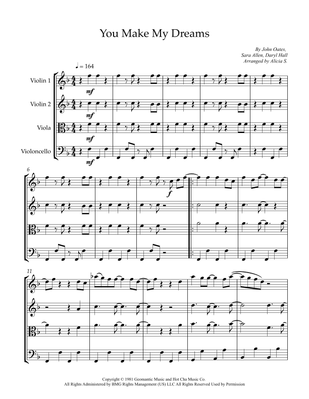 You Make My Dreams (arr. Alicia S.)
