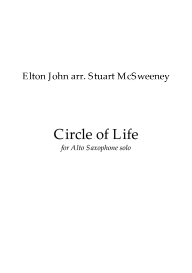 Circle Of Life (arr. Stuart McSweeney)