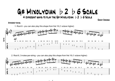 G# Mixolydian b2 b6 Scale (4 Ways to Play)