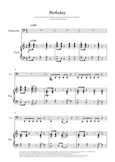 Birthday (arr. Matthew pyeon)