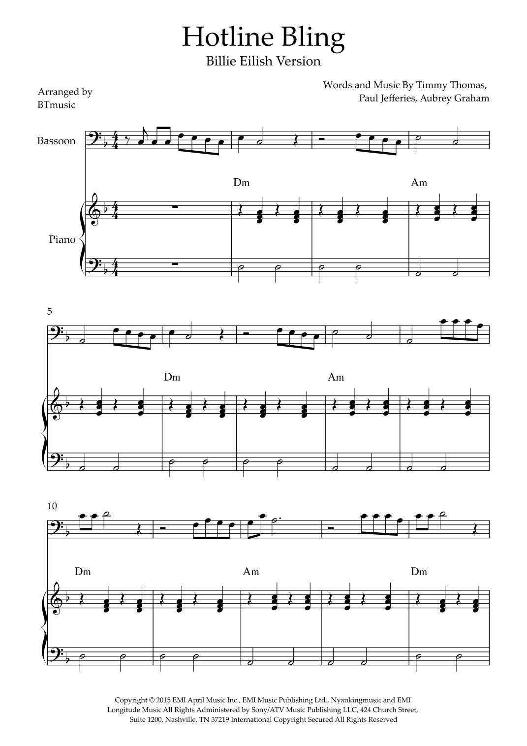 Hotline Bling (arr. BTmusic)