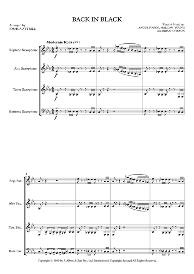 Back In Black (arr. Joshua Attrill)
