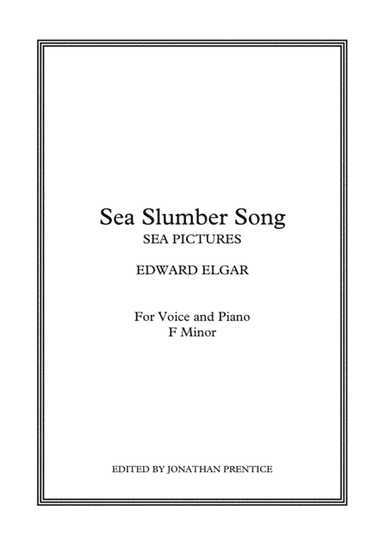Sea Slumber Song - Sea Pictures (F Minor) (arr. Jonathan Prentice)