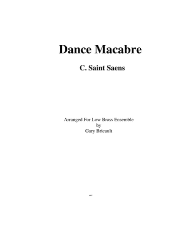 Dance Macabre (arr. Gary Bricault)