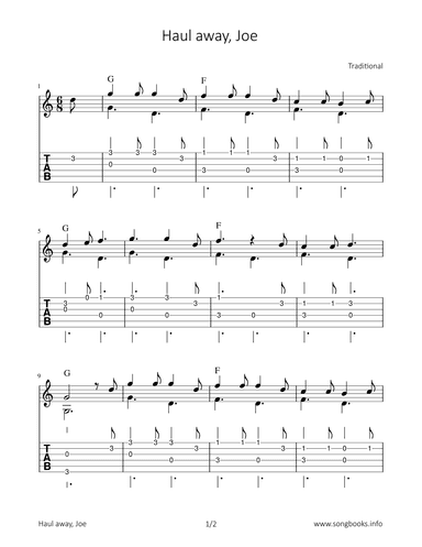 Haul away, Joe (arr. Bettina Schipp)