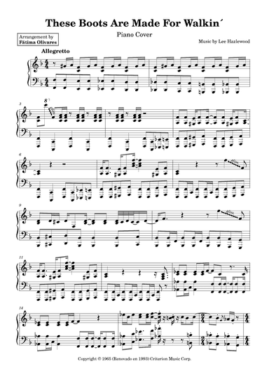 These Boots Are Made For Walkin' (arr. Fátima Olivares)