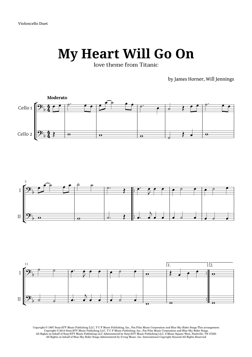 My Heart Will Go On (love Theme From 'titanic') (arr. Langanho)