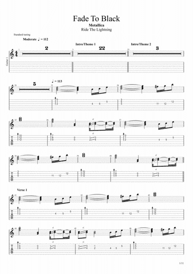 Fade To Black (arr. Hugo Neves)