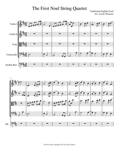 The First Noel String Orchestra (arr. Carrie Wickens)
