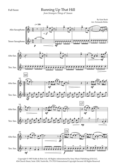 Running Up That Hill (arr. Fernando Britto)