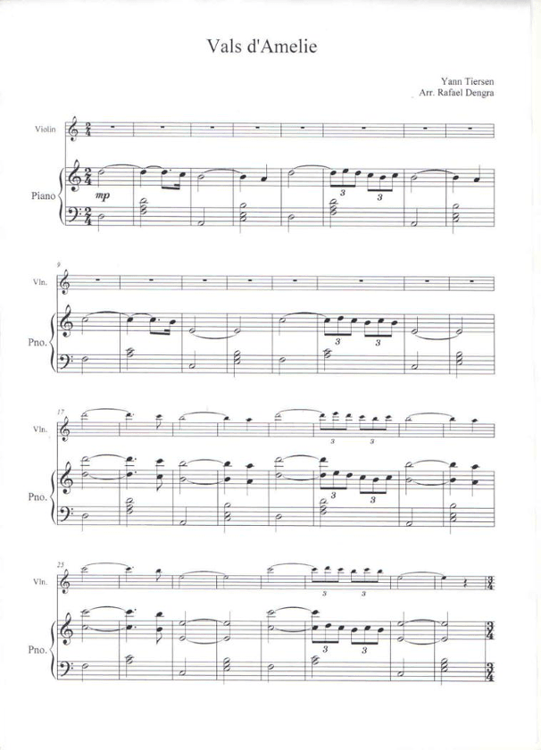 La Valse D'amelie (arr. Rafael Dengra)