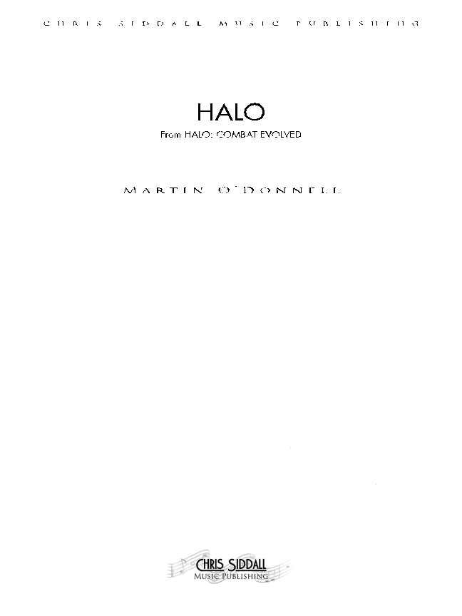 Halo - Score Only (arr. Chris Siddall)