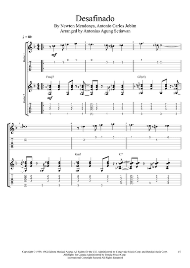 Desafinado (arr. Antonius Agung Setiawan)