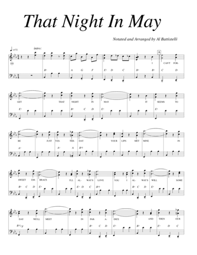 That night In May (arr. Al Battistelli)