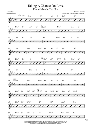 Taking A Chance On Love (arr. Sabrina Khuzaimi)